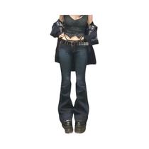 Calças Jeans Femininas Retro Y2K De Cintura Alta, Slim Fit, Estilo Bootcut, Calças Flare De Cintura Calças Jeans Femininas Retro Y2K De Cintura Alta, Slim Fit, Estilo Bootcut, Calças Flare De Cintura