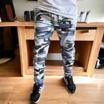 Calças jeans Jogger c/elastano enfermaria Masculina Branca/camufladas verão lançamento todas slim - sky jeans