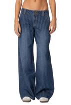 Calças jeans largas listradas Y2k, jeans largas e listradas, 2026 Calças jeans largas listradas Y2k, jeans largas e listradas, 2026