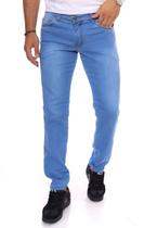 Calças Jeans Masculina Mega Skinny Délavé Premium -Azul