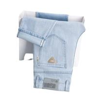 Calças Jeans Masculinas De Tencel Espesso E Elástico, Corte Reto Solto, Moda Casual Para Outono E Calças Jeans Masculinas De Tencel Espesso E Elástico, Corte Reto Solto, Moda Casual Para Outono E
