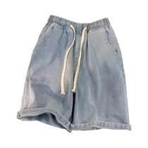 Calças Jeans Masculinas Vintage Estilo Coreano, Soltas, De Perna Larga, Moda De Verão, Calças Jeans