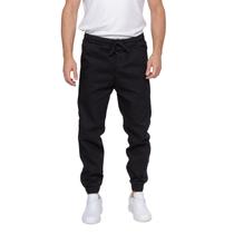 Calças Jeans Modelo Jogger Com Elástico E Cordão Elastano Calças Jeans Modelo Jogger Com Elástico E Cordão Elastano
