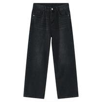 Calças Jeans Pretas Clássicas Masculinas De Perna Reta, Estilo Casual, Vintage, Calças De Rua De Calças Jeans Pretas Clássicas Masculinas De Perna Reta, Estilo Casual, Vintage, Calças De Rua De