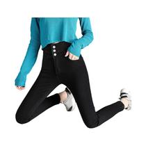 Calças Jeans Skinny De Cintura Alta Para Mulheres, Vintage, Com Botão, Estilo Casual