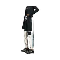 Calças Jogger Cargo Casuais Femininas Pretas Estilo Hip-hop Streetwear Para Dança