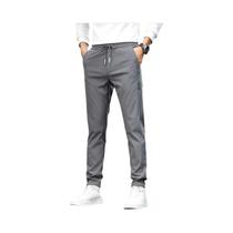 Calças Jogger Casuais Slim Fit Para Homens plus Size Outono Inverno Com Cintura Elástica E Tecido