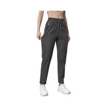 Calças Jogger Femininas De Cintura Alta Com Cordão, Modeladoras, Respiráveis, Em Mistura De Nylon,
