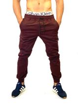 calças jogger jeans e colorida em sarja com elastano Masculinas com Variedades cores - sky jeans