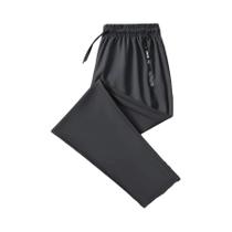 Calças Jogger Masculinas De Verão Em Seda Gelada Fina, 2 Peças, Pretas E Cinzas, Estilo Baggy, Para