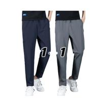 Calças Jogger Masculinas plus Size Casuais Com Cintura Elástica, Estilo Coreano Clássico, Azul,