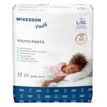 Calças Juvenis McKesson Overnight Pediatric (60-120 lbs) - Tamanho 14x4 Calças Juvenis McKesson Overnight Pediatric (60-120 lbs) - Tamanho 14x4
