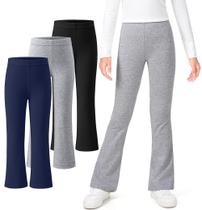 Calças KEREDA Girls Flare, cintura alta, pacote com 3 Calças KEREDA Girls Flare, cintura alta, pacote com 3