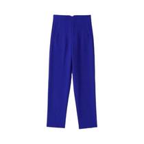 Calças Lápis Femininas De Cintura Alta, Ajuste Slim, Cor Sólida, Para Escritório E Deslocamento, Com