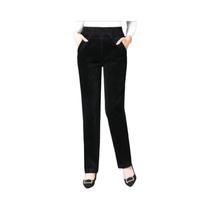Calças Lápis Femininas De Cintura Alta Em Corduroy Com Forro De Fleece, Elegantes E Grossas Para O