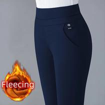 Calças Lápis Femininas plus Size De Outono Inverno Com Forro Térmico Para Escritório, Modelo Slim,