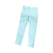 Calças Lápis Para Meninas Primavera Verão 3-12 Anos Cores Candy Ajuste Slim Elástico Imitando Jeans