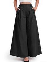 Calças largas Bsubseach High Waisted Work Palazzo Black M