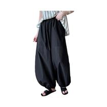Calças Largas De Algodão Respirável Brancas Para O Verão, Moda Elegante Feminina, Calças Lanternas