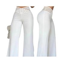 Calças Largas de Cintura Alta para Mulheres - Estilo Solto e Elegante para o Verão
