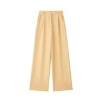 Calças Largas de Cintura Alta Vintage para Mulheres - Com Bolsos e Zíper Calças Largas de Cintura Alta Vintage para Mulheres - Com Bolsos e Zíper