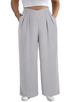 Calças largas Eytino Plus Size Crossover Waist 2X para mulheres Calças largas Eytino Plus Size Crossover Waist 2X para mulheres