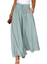 Calças largas Eytino Plus Size para mulheres com cintura elástica Calças largas Eytino Plus Size para mulheres com cintura elástica