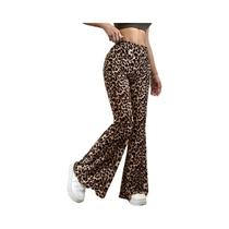 Calças Leggings Flare De Cintura Alta Com Estampa De Leopardo Para Mulheres, Moda De Verão E Outono, Calças Leggings Flare De Cintura Alta Com Estampa De Leopardo Para Mulheres, Moda De Verão E Outono,