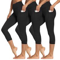 Calças Leggings Syrinx 3 Unidades Cintura Alta com Controle de Barriga Calças Leggings Syrinx 3 Unidades Cintura Alta com Controle de Barriga