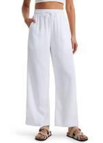 Calças Libin Linen Wide Leg branca tamanho S Calças Libin Linen Wide Leg branca tamanho S