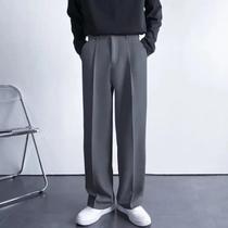 Calças Masculinas Brancas Soltas E Retas, Moda Coreana, Calças Casuais Com Caimento Solto, Calças Masculinas Brancas Soltas E Retas, Moda Coreana, Calças Casuais Com Caimento Solto,