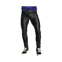 Calças Masculinas Casuais Punk De Cintura Baixa Em Couro PU Elástico, Calças Justas De Cor Sólida Calças Masculinas Casuais Punk De Cintura Baixa Em Couro PU Elástico, Calças Justas De Cor Sólida