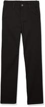 Calças masculinas IZOD Flat Front Twill Black 12 Husky