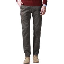 Calças masculinas Match, finas, cônicas, frontais, claras, cinza militar 34 Calças masculinas Match, finas, cônicas, frontais, claras, cinza militar 34