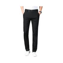 Calças Masculinas Slim De Fibra De Bambu Para Negócios E Casual, Respiráveis, Clássicas, De