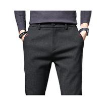 Calças Masculinas Slim Fit de Algodão - Cintura Elástica - Casual e para Negócios