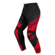 Calças O'Neal Element V.24 para homens, roupa de corrida, preta/vermelha, tamanho 38