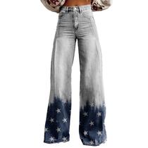 Calças Palazzo LUFHBEHB femininas com estampa floral boho de cintura alta