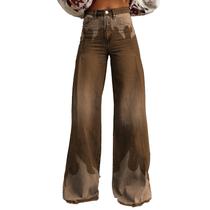 Calças Palazzo LUFHBEHB femininas com estampa floral boho de cintura alta