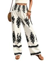 Calças Palazzo ZAFUL Boho com estampa floral de cintura alta para mulheres