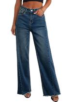 Calças PRETTYGARDEN 2025 Jeans Wide Leg Cintura Alta Calças PRETTYGARDEN 2025 Jeans Wide Leg Cintura Alta