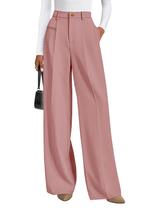 Calças PRETTYGARDEN 2025 Pantalona Cintura Alta Rosa M Calças PRETTYGARDEN 2025 Pantalona Cintura Alta Rosa M