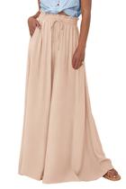 Calças PRETTYGARDEN 2025 Verão Pantalona Bege G Calças PRETTYGARDEN 2025 Verão Pantalona Bege G