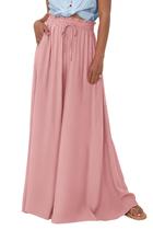 Calças PRETTYGARDEN Palazzo Rosa de Verão 2025 com Pernas Largas M Calças PRETTYGARDEN Palazzo Rosa de Verão 2025 com Pernas Largas M