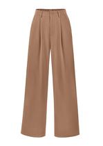 Calças PRETTYGARDEN Pantalona Cintura Alta Caqui XXL