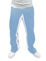 Calças RoseSeek Boy's Y2K Wide Leg, folgadas, azul/branca, 11 anos Calças RoseSeek Boy's Y2K Wide Leg, folgadas, azul/branca, 11 anos