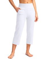 Calças SANTINY Capri White High Waist Workout XL