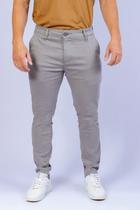 Calças sarja masculina slim acentinada