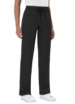 Calças Scrub MIVEI Straight Leg para mulheres com 8 bolsos pretas Calças Scrub MIVEI Straight Leg para mulheres com 8 bolsos pretas