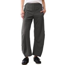 Calças SeeLuna Women Barrel Travel, cintura elástica, cinza escuro
